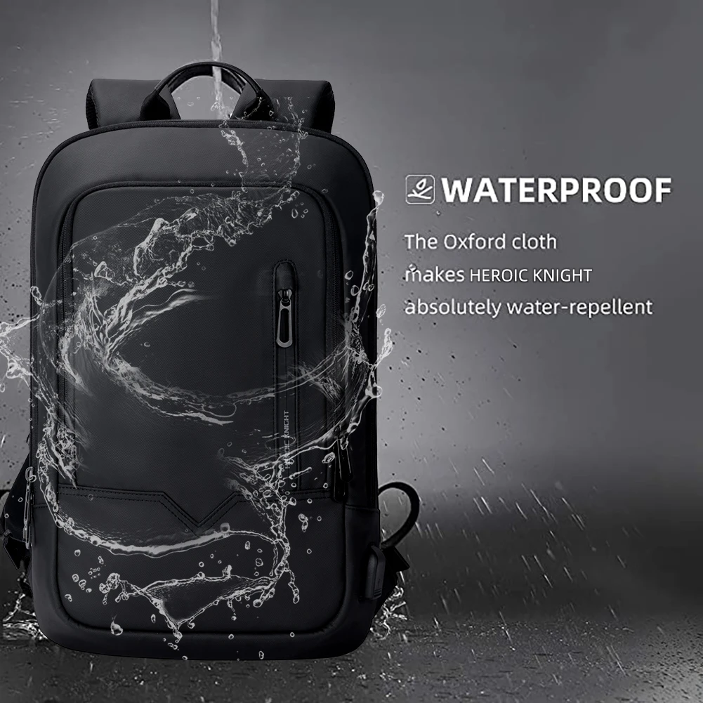 Heroic Knight Men Multifunctional Backpack Waterproof Laptop Backpack Men Business Laptop Bag Travel College Bag for Office Work