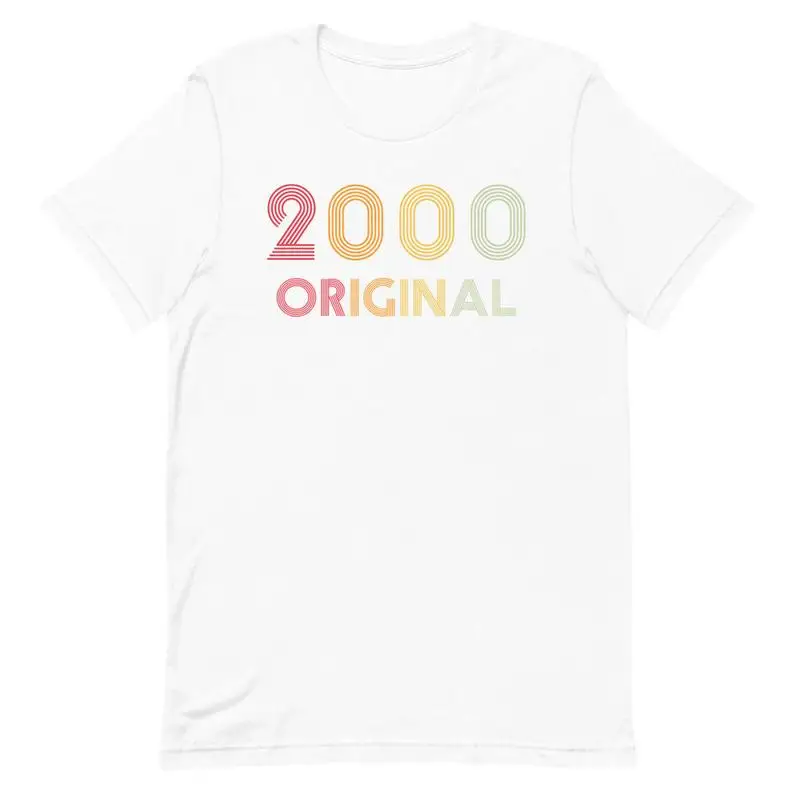 Original 2000 interesting birthday shirt limited edition birthday gift ladies summer casual shirt 100% cotton unisex y2k top