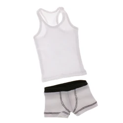 1:6 White Vest Underwear for 12 inch Dragon TTL Male Action Figure