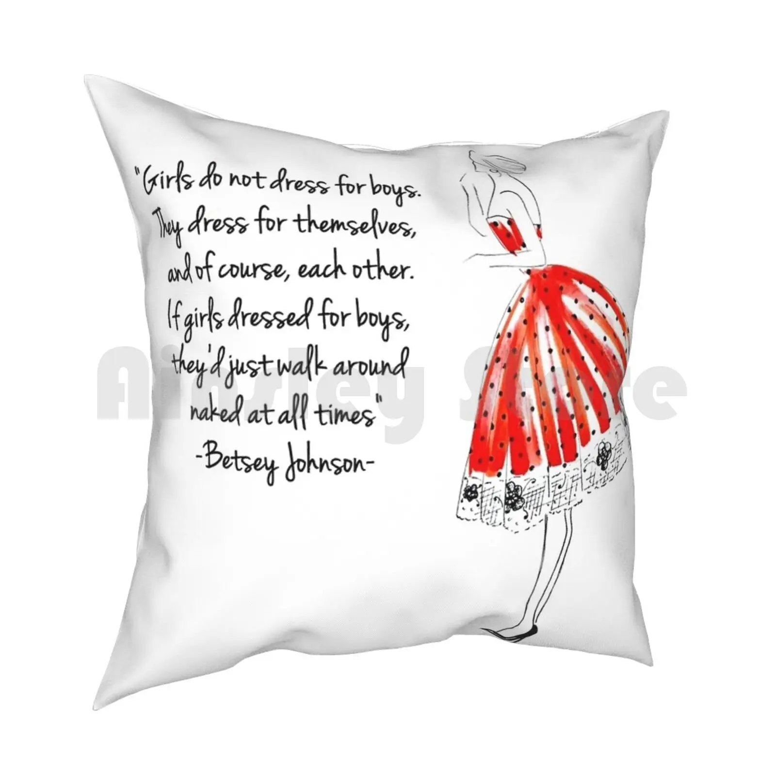 Quote Pillow Case Printed Home Soft Throw Pillow Quote New Girls Fashion Vogue Stylish Fashion Illustration Funny