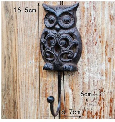 1Pieces H:13 CM  LOFT Industrial Retro Style Cast Iron Wall Hook Clothes Hooks Decorative