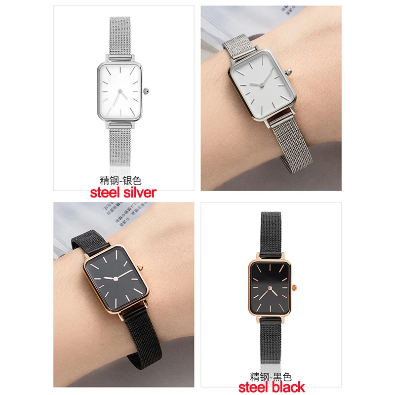 10mm Width Straps For Women Watch Bracelet For DW Watch Replace Band Stainless Milanese Rose Gold Silver Wristband Accessories