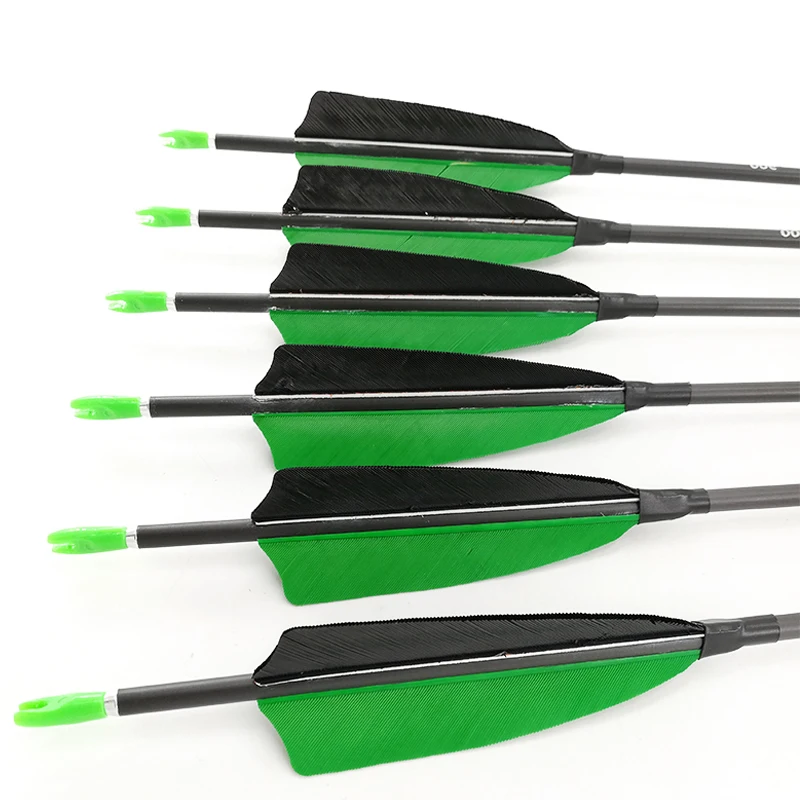 

Archery Hunting Bows Carbon Arrows Spine 400 500 600 700 800 900 1000 Turkey Feathers Compound Recurve Longbow Bow