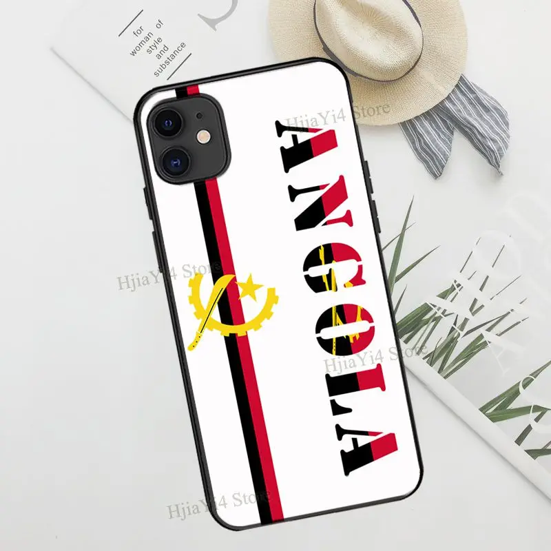 Angola Flag Case For iPhone 11 14 13 Pro Max SE 2020 6S 8 7 Plus X XR XS Max 12 Pro Max mini Phone Cover