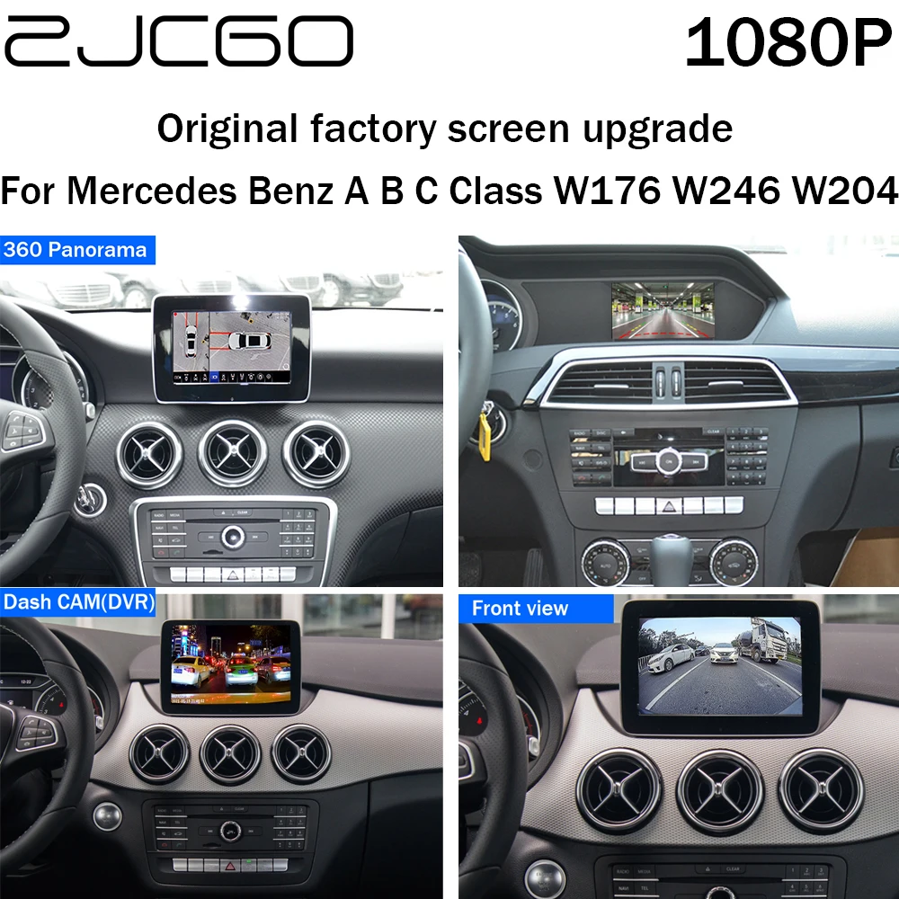 

ZJCGO Factory Screen Upgrade Car Front Rear View Dash Cam DVR 360 Panorama Camera for Mercedes Benz A B C Class W176 W246 W204