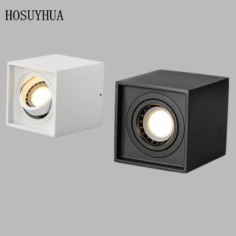

9 Вт Крытый Белый Черный Квадратный Угол Регулировка Решетка Светильники Торговый Магазин Одежды Прожектор Алюминий Современный Светильник 85-265 В