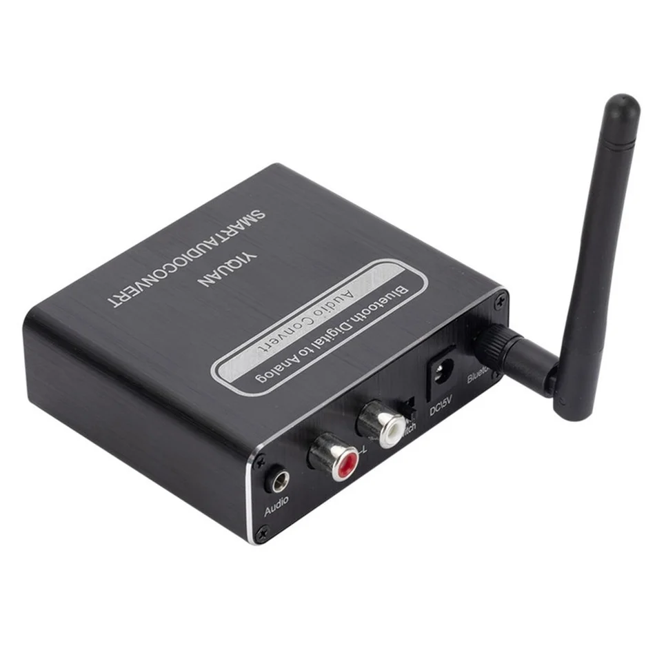 Wvmvv Bluetooth 5.0 kompatybilny DAC cyfrowy na analogowy konwerter Audio Adapter odtwarzanie mikrofon pilot dekoder dźwięku