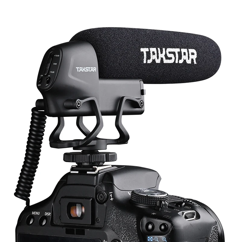 Takstar SGC-600 Shotgun Microphone Super Cardioid Mini Condenser Mic for DSLR DV Cell Phone in Photography Interview Application