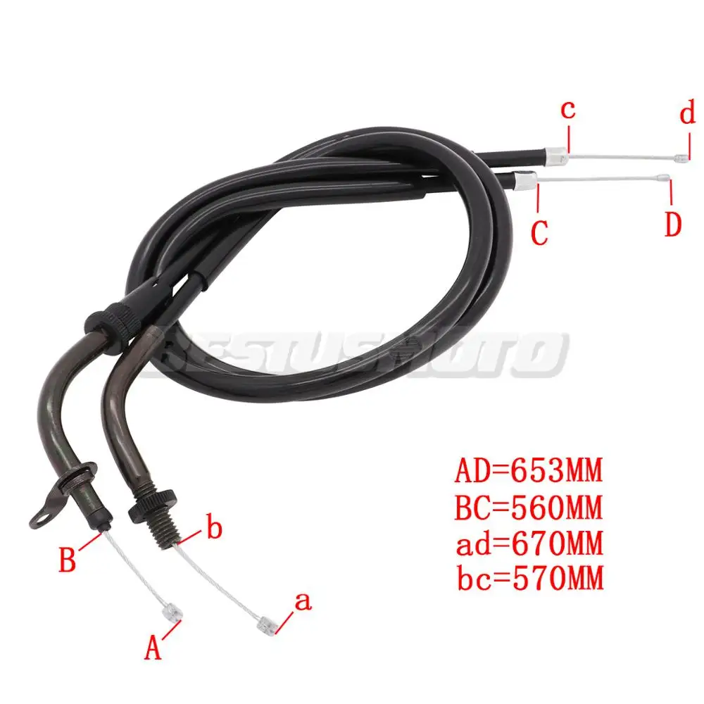 Motorcycle Throttle Cable For Yamaha VMAX12 V-MAX (JP) 1990-1999 VMX12 V-MAX 1200 VMAX1200 Vmax 1200 1988-2007