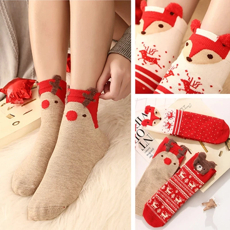 Hot sell Cotton Christmas Socks Christmas Decorations for Home Xmas Gifts Cristmas Decoration Noel New Year Kerst Natal Navidad