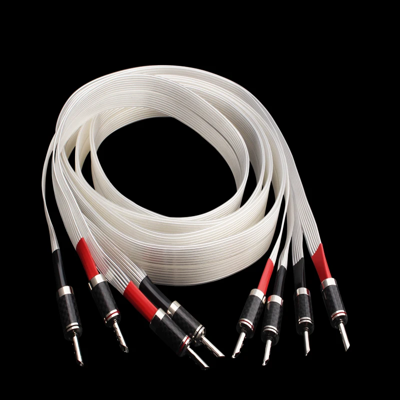 

Hi-End Hifi Nordost silver plated cable Carbon fiber rhodium plated Banana plug interconnect cable