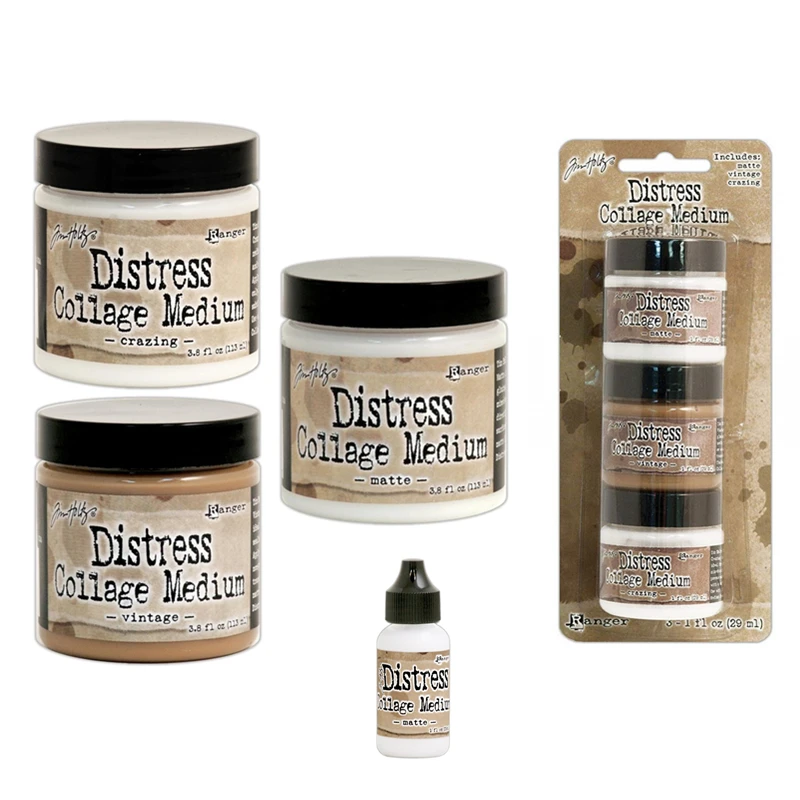 Tim Holtz Collage Media glue acrylic paint retro matte crack ranger