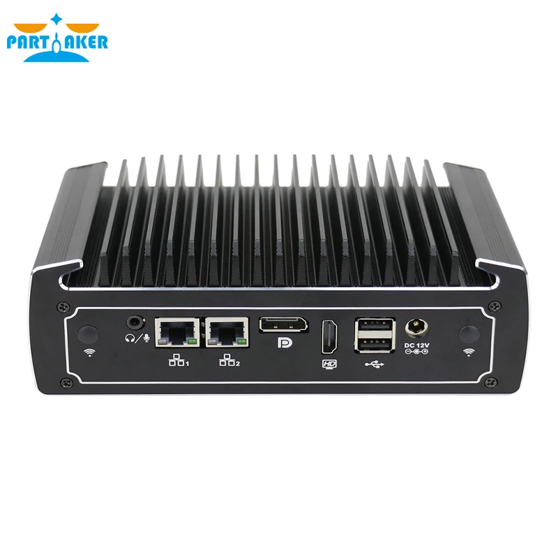 Parceiro-Mini Computador Fanless, Windows 11, Gen, Intel Core i5, 10310U, 4k, 2 Lan, RS232, PC Barebone, Slot para Cartão Sim, Windows 11