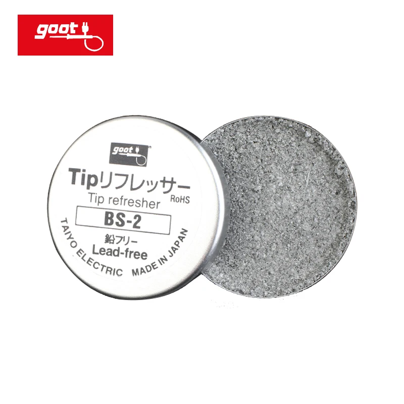 Japan GOOT BS-2 Resurrection Cream Regeneration Abrasive of Soldering Tip NW 9g RoHS Tip Refresher Clean Solder Iron Head