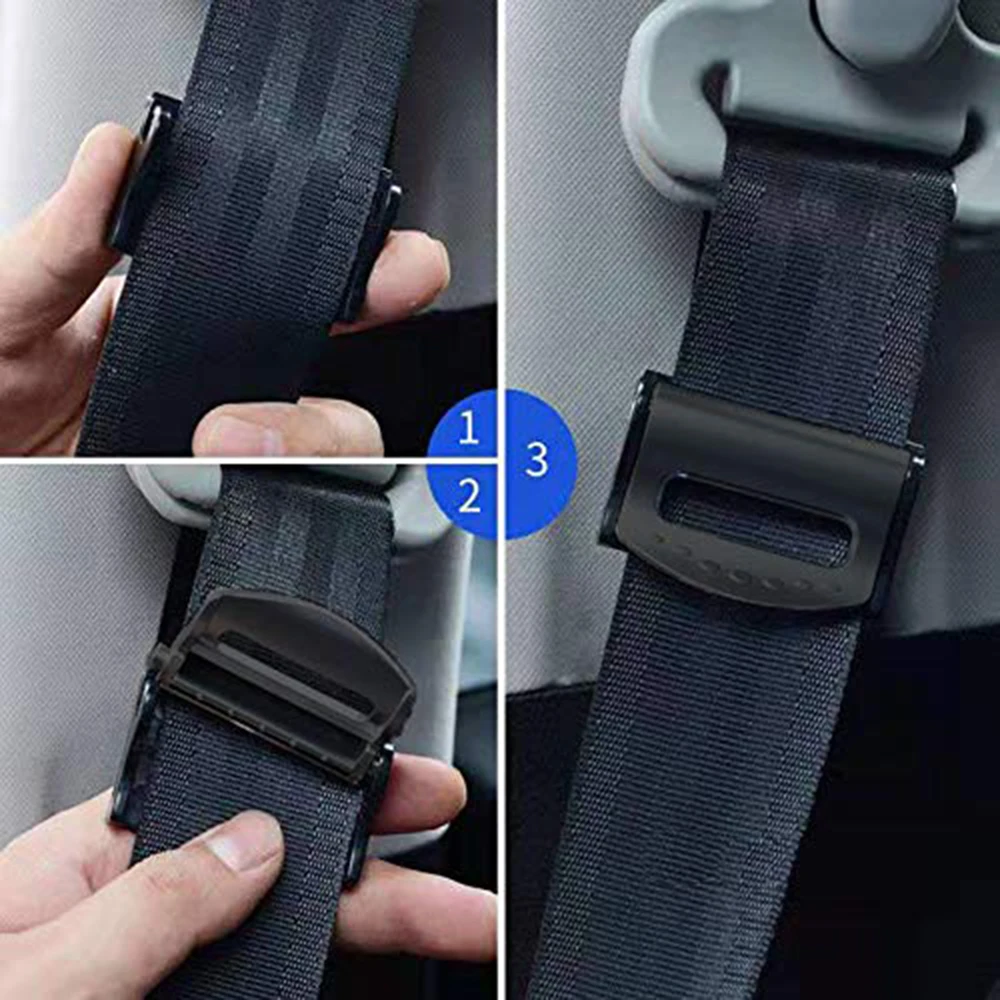 Universal Car Seat Belts Clips, Equipado Segurança, rolha ajustável, fivela, Clipe Interior, 4 Acessórios Coloridos Set, Upgrade, ABS, 2pcs