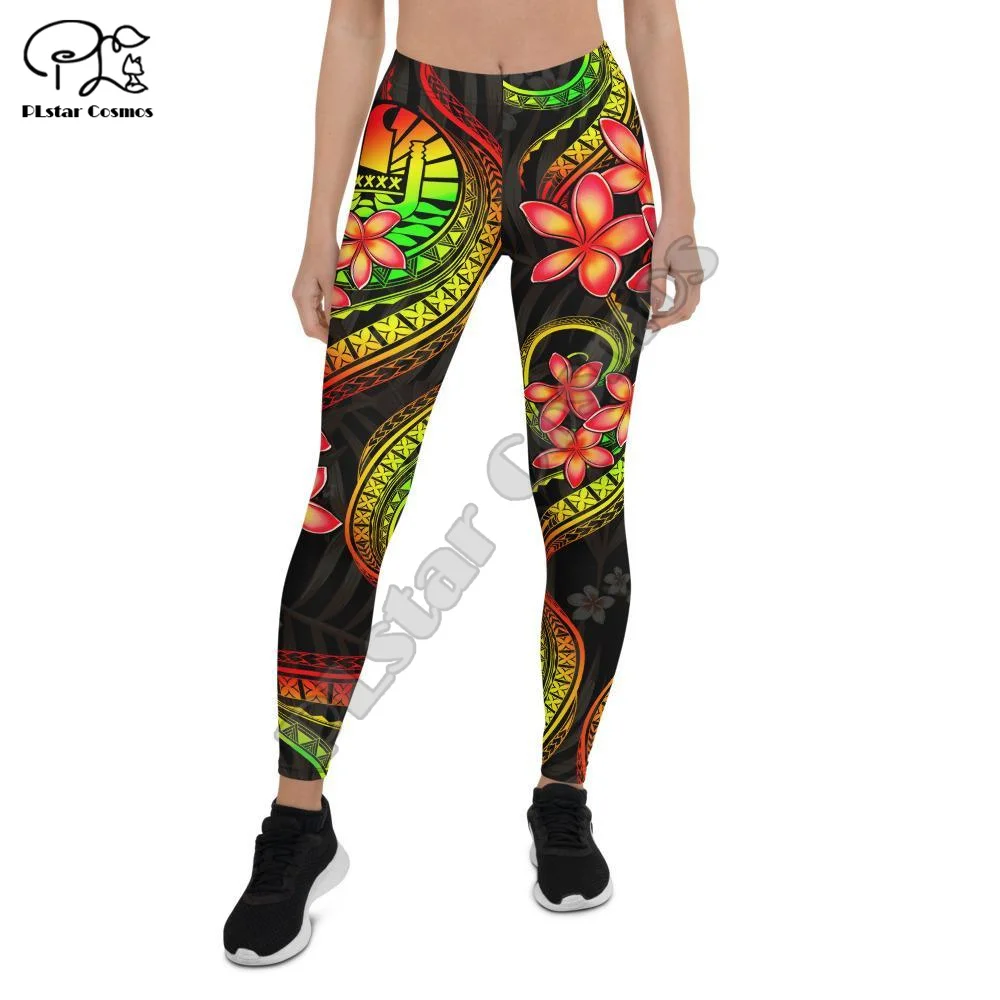 French Polynesia Tahiti Country Tribal Culture Retro Harajuku 3DPrint Woman Sexy Funny Casual Leggings Yoga Suits Fitness A1