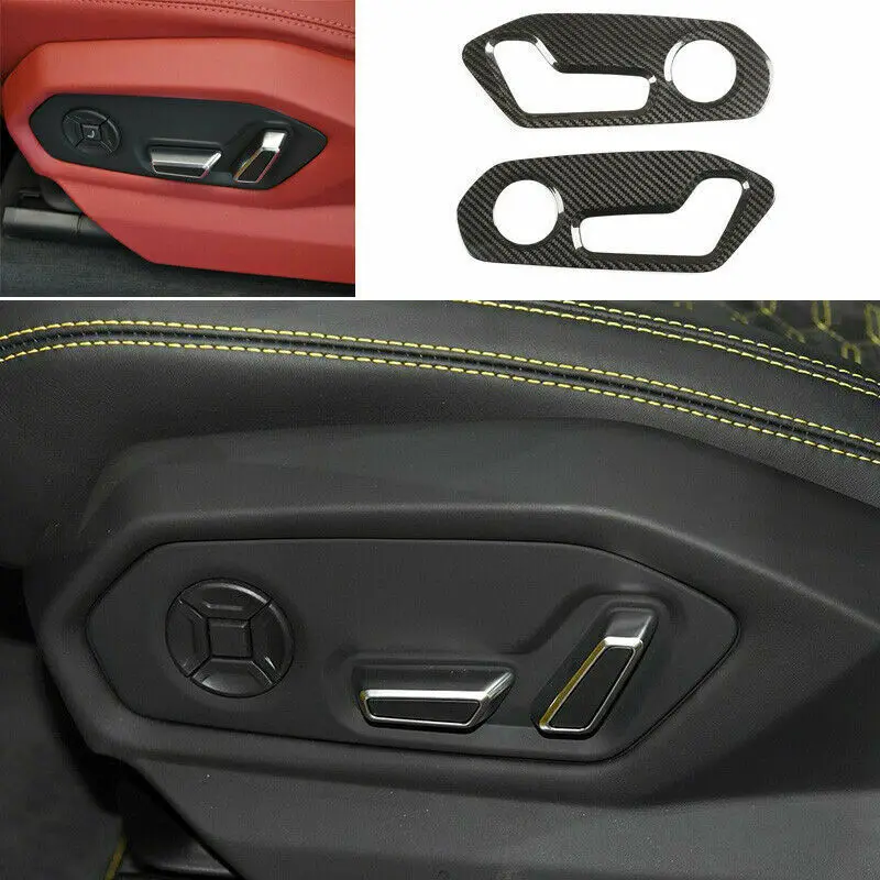 

Dry Carbon Fiber Car Seat Switch Handle Panel Cover Trim For Lamborghini Urus 2018-2021