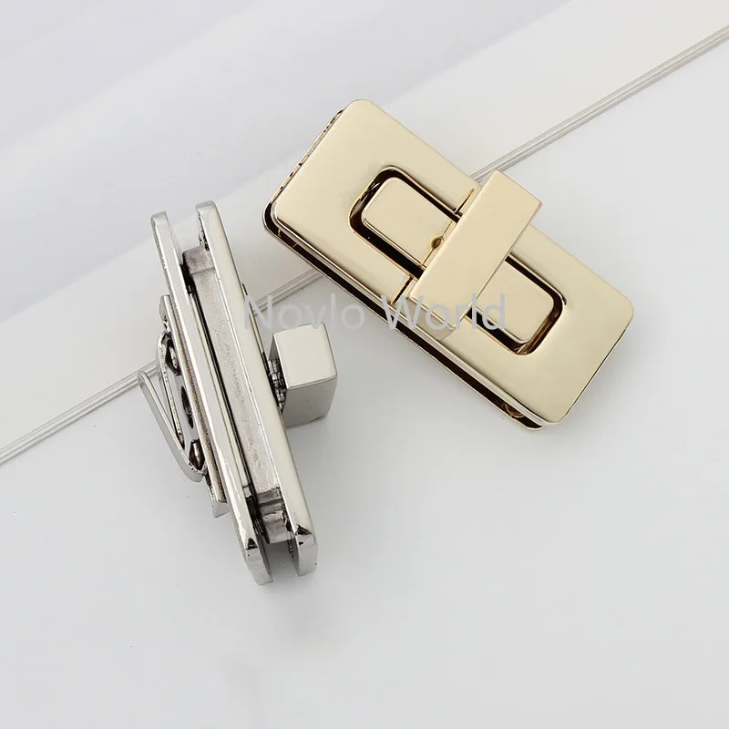 Nolvo World 2-10 pieces 43*19mm Light gold Silver Twist locks handbag turn lock twist turn lock
