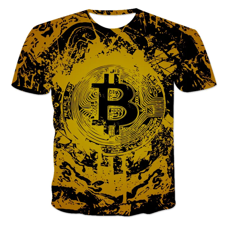 Personality Bitcoin Oversized T-Shirt  Men Women Summer Loose Short Sleeve Casual Fashion O-Neck Breathable All-Match T Shirt