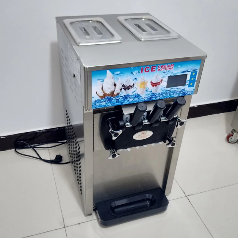 Most Popular Soft Serve Ice Cream Vending Machine 3 Flavors Commercial Ice Cream Machine
