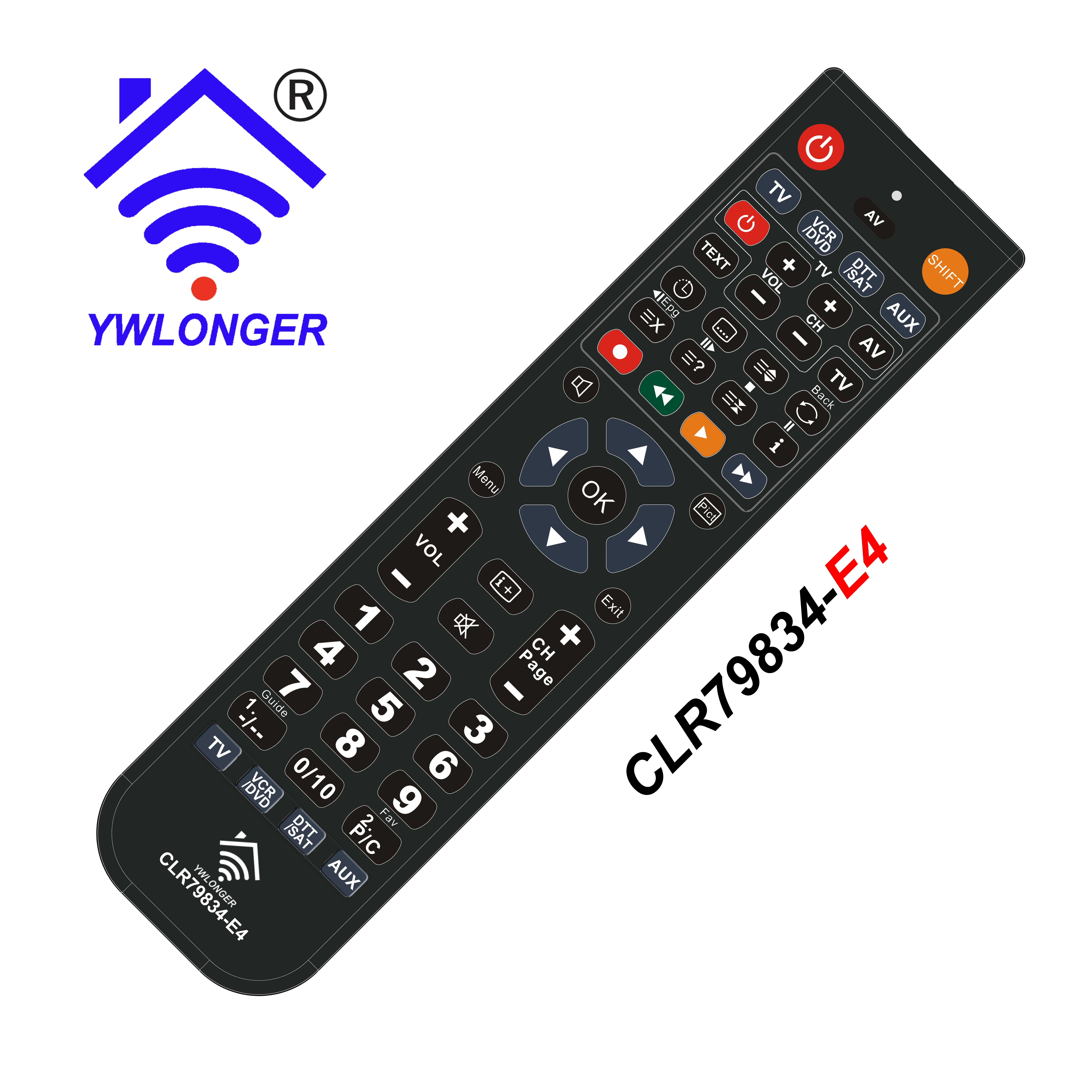 

(NOT INCLUDE SHIIPING))LONGER IR PRC CLR79834-E4, PROGRAMMED BY PC/PHONE, REPLACE ALL ORIGINAL REMOTE CONTROL