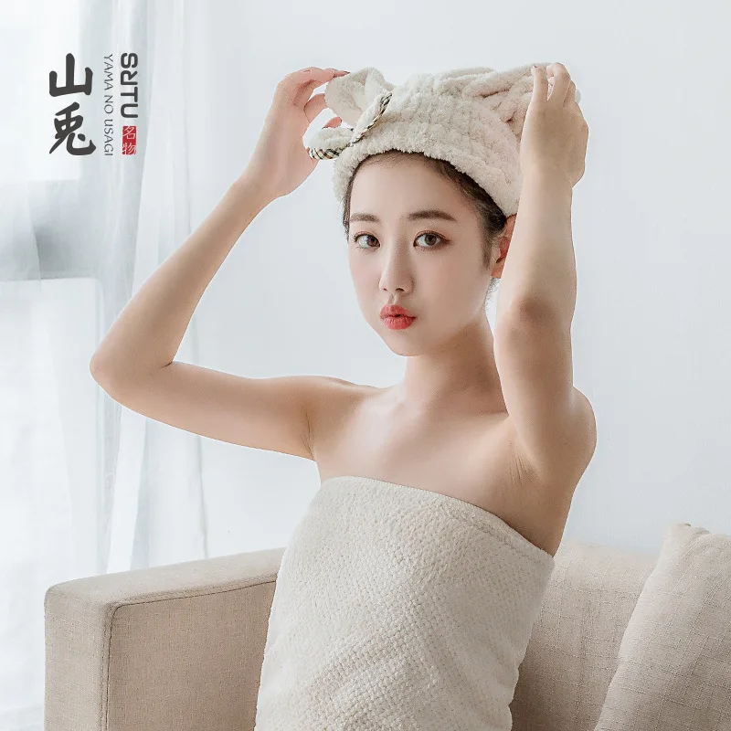 Hair-Drying Cap New Style Micron Spinning Slip Yarn Bathroom Hotel Beret Princess Cap Bathroom Towels Hair Towel Quick-Dry