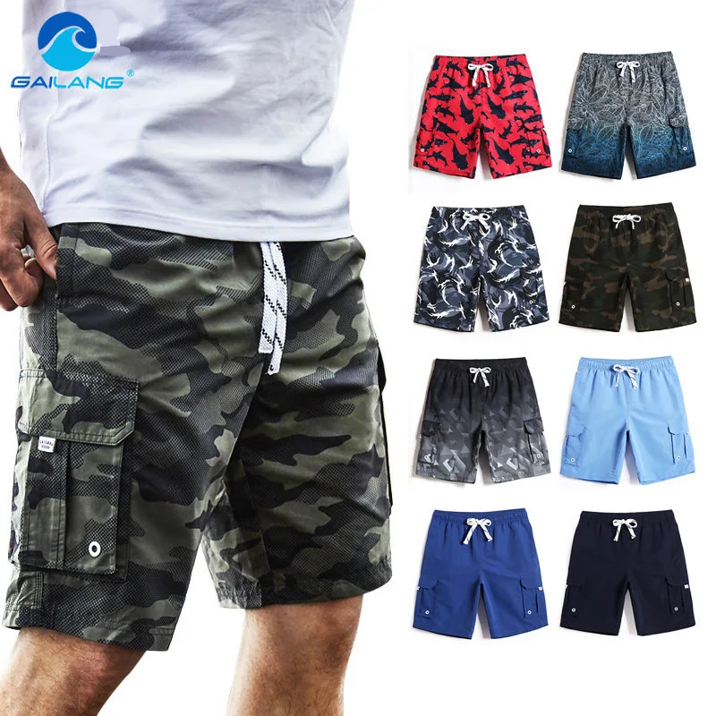 Gailang Brand Men Beach Shorts Quick Dry Bermuda Mens Shorts Trunk Casual Cargo Swimwear Boxer Men's Summer Hip Hop Board Shorts