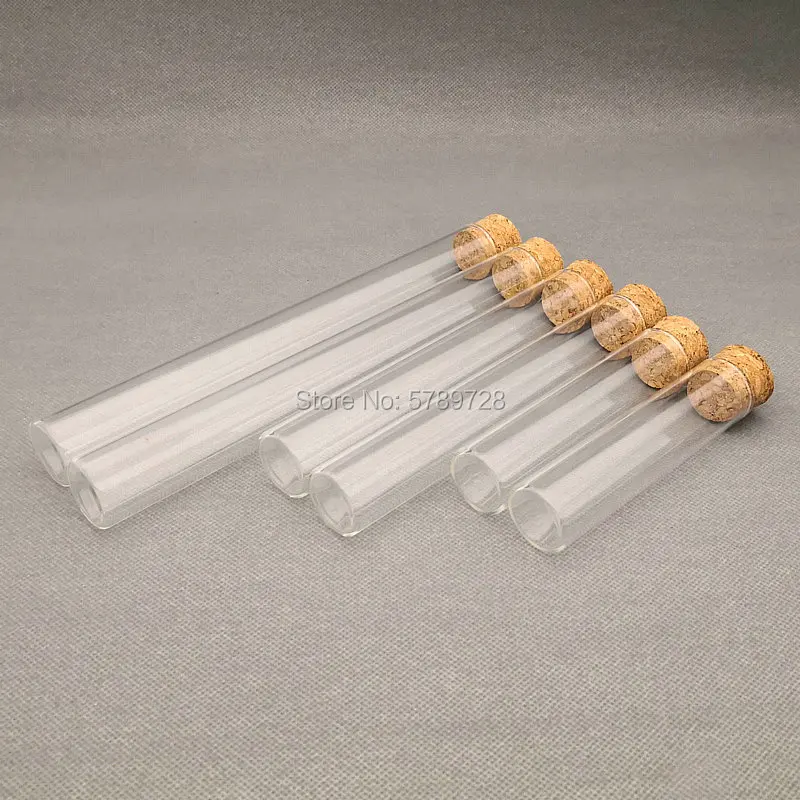 

Outer diameter 25mm flat bottom Glass test tube with cork stopper,Lab Thickened glass reagent reaction vessel