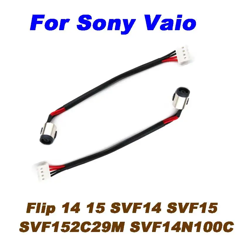 1-5Pcs NEW DC Power Jack Cable Socket Wire connector For Sony Vaio Flip 14 15 SVF14 SVF15 SVF152C29M SVF14N100C