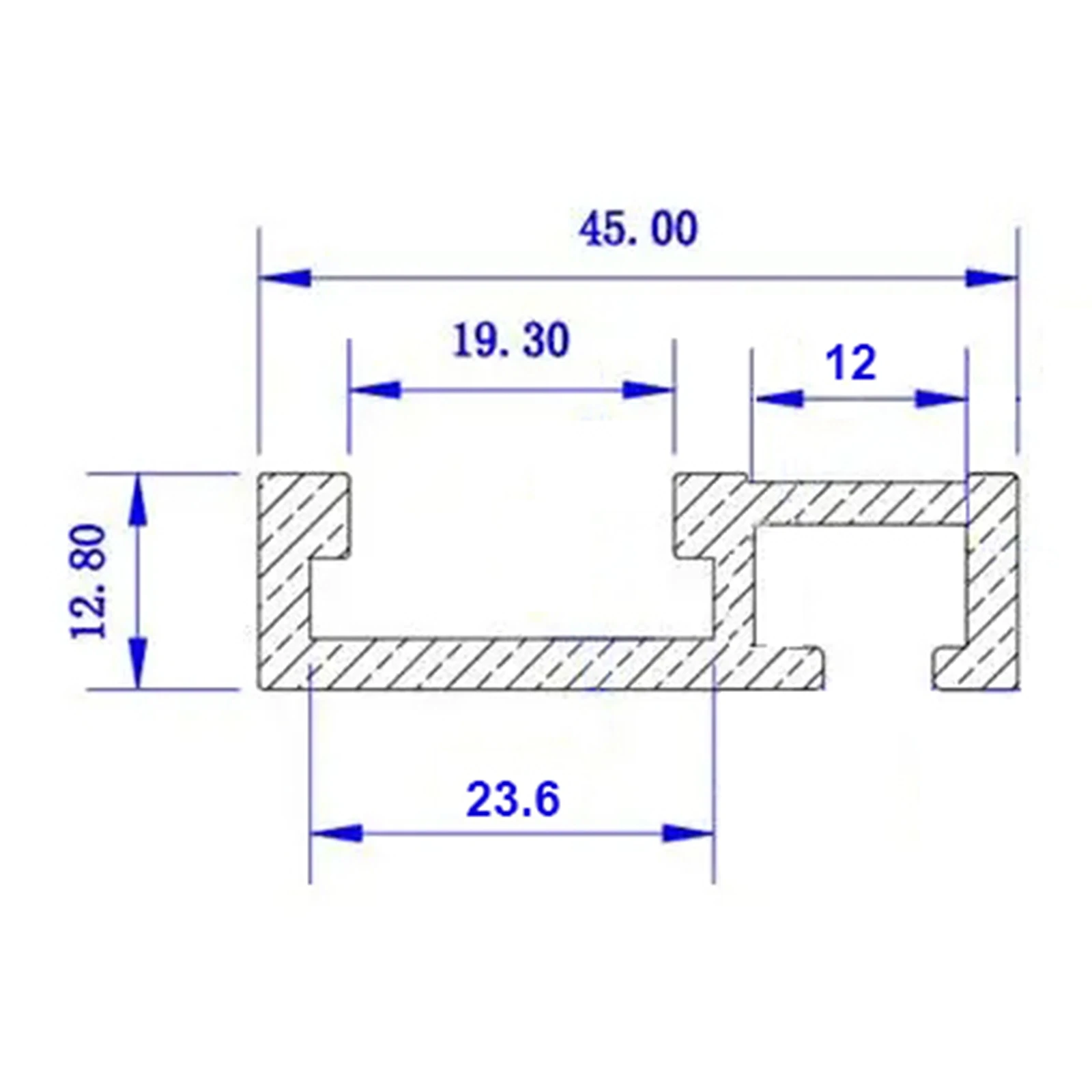 T-track Miter الألومنيوم T-فتحة أدوات النجارة ل الجدول المنشار راوتر سبائك الألومنيوم لتقوم بها بنفسك الفضة 45 نوع 45x12.8 مللي متر تركيبات فتحة