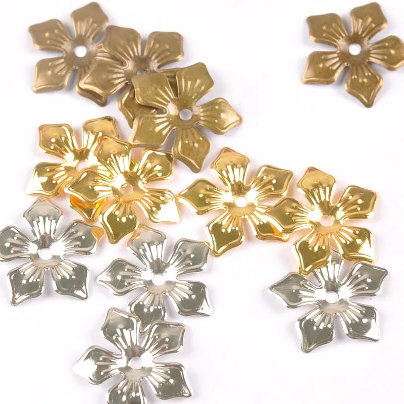 20Pcs 20Mm Goud/Zilver/Brons Bloem Connectors Filigraan Wraps Diy Sieraden Armband Bevindingen Decor Metal Craft gift Ykl0762-3