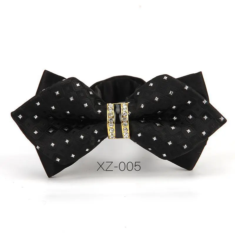 Luxury Boutique Fashion Metal Bow Ties For Men Bowtie Women Wedding Party Butterfly Bowties Gravata Slim Blue Burgundy