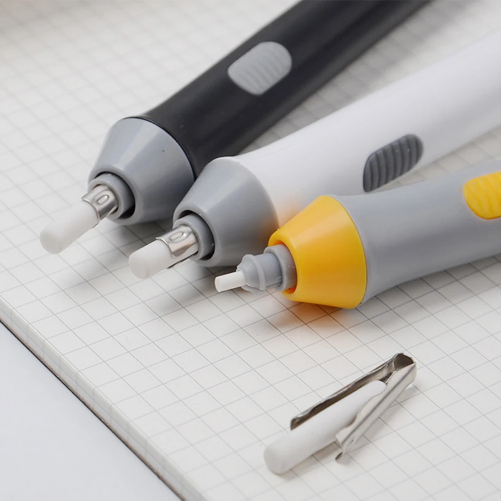 طقم ممحاة كهربائية ممحاة قلم رصاص مع 22 ممحاة عبوات ممحاة تعمل بالبطارية لوازم مكتبية لطلاب المدارس