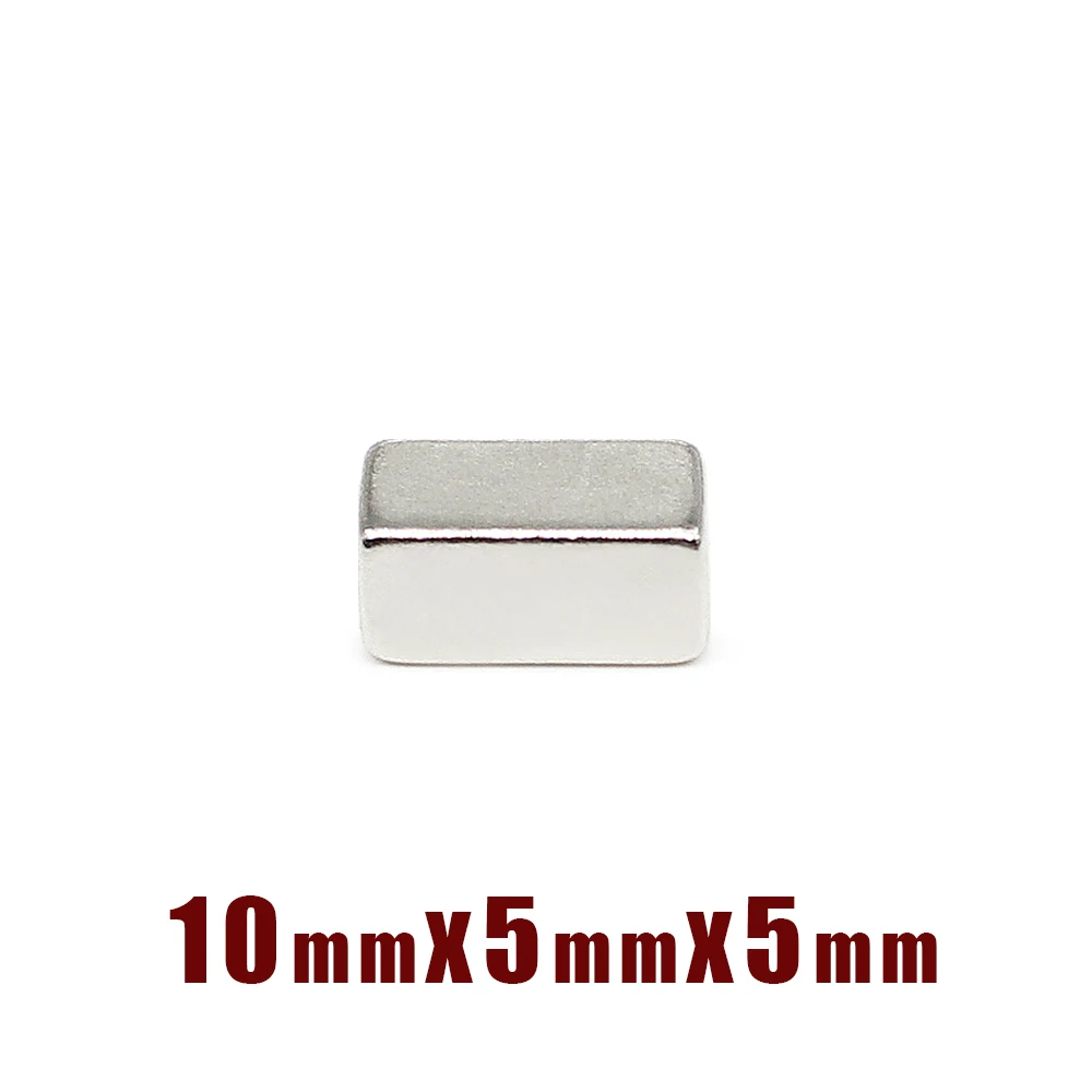 10/20/50/100/150/200PCS 10x5x5 Block Rare Earth Neodymium Magnet N35 Permanent Strong Powerful Magnets Sheet 10x5x5mm 10*5*5