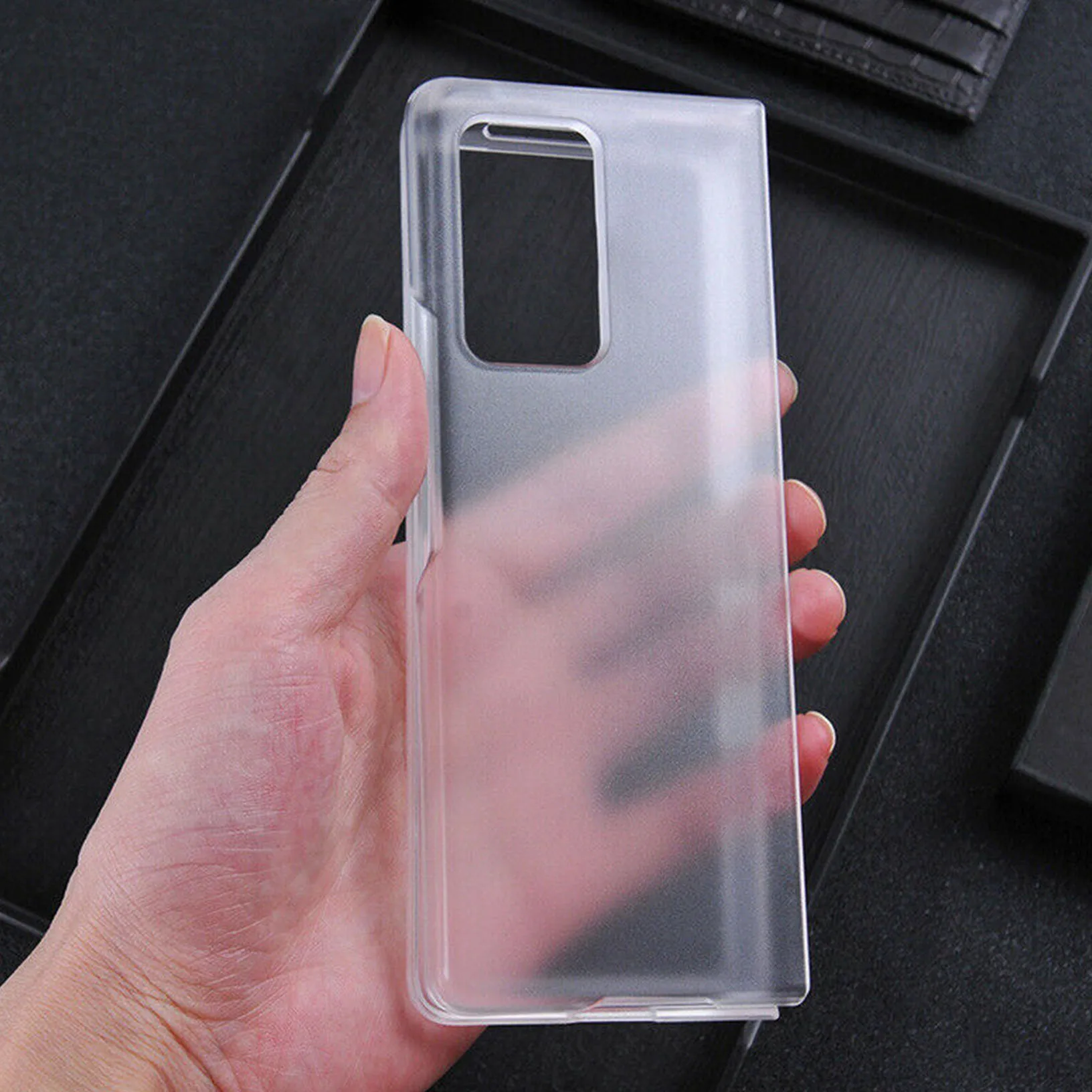 1xFor Samsung Galaxy Z Fold 2 5G Shockproof Slim Hard PC Matte Clear Case_Cover