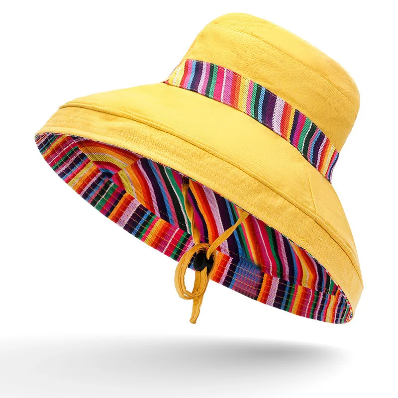 Sombreros de sol Unisex para mujer, sombrero de cubo de doble cara, de Color puro Sombrero de Panamá, sombrero de pescador al aire libre, gorra de