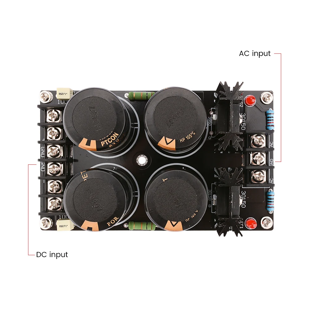 AIYIMA 120A Rectifier Filter Power Supply Board 63V 10000UF Schottky Rectifier For Sound Speaker Amplifier Filter Dual AC42V DIY