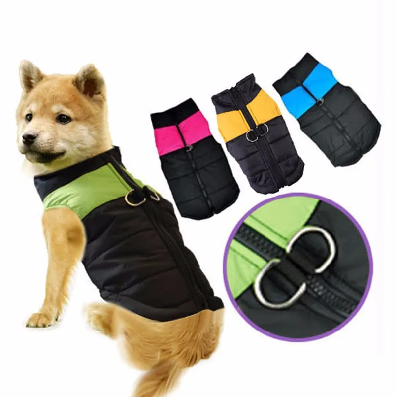 

Pet Dog Coat Windproof Vest Down Jacket Puppy Pet Winter Clothes Large Dog Clothes Pet Warm Clothing Dog Vest 4 Colors