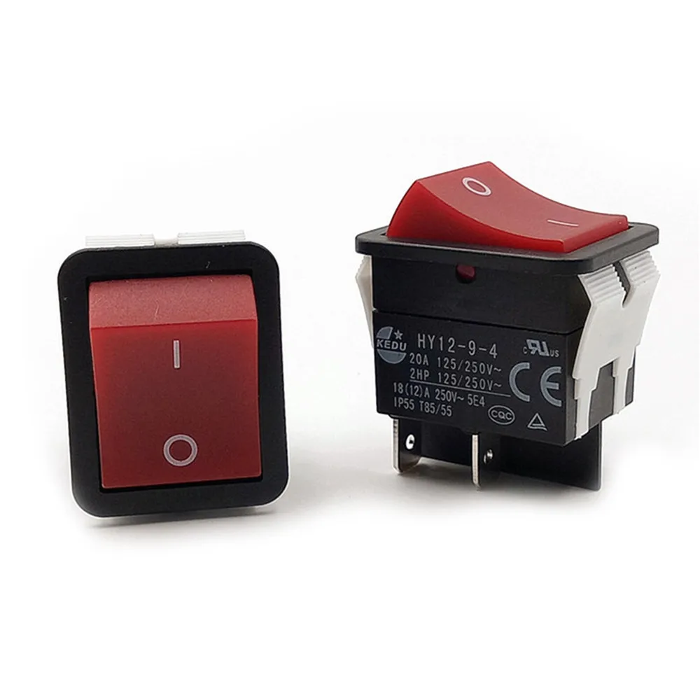 Sostituzione 1pc KEDU /HY accensione Off interruttore a bilanciere pulsante 4 Pin IP55 T85 HY12-9-4 accessori di riparazione