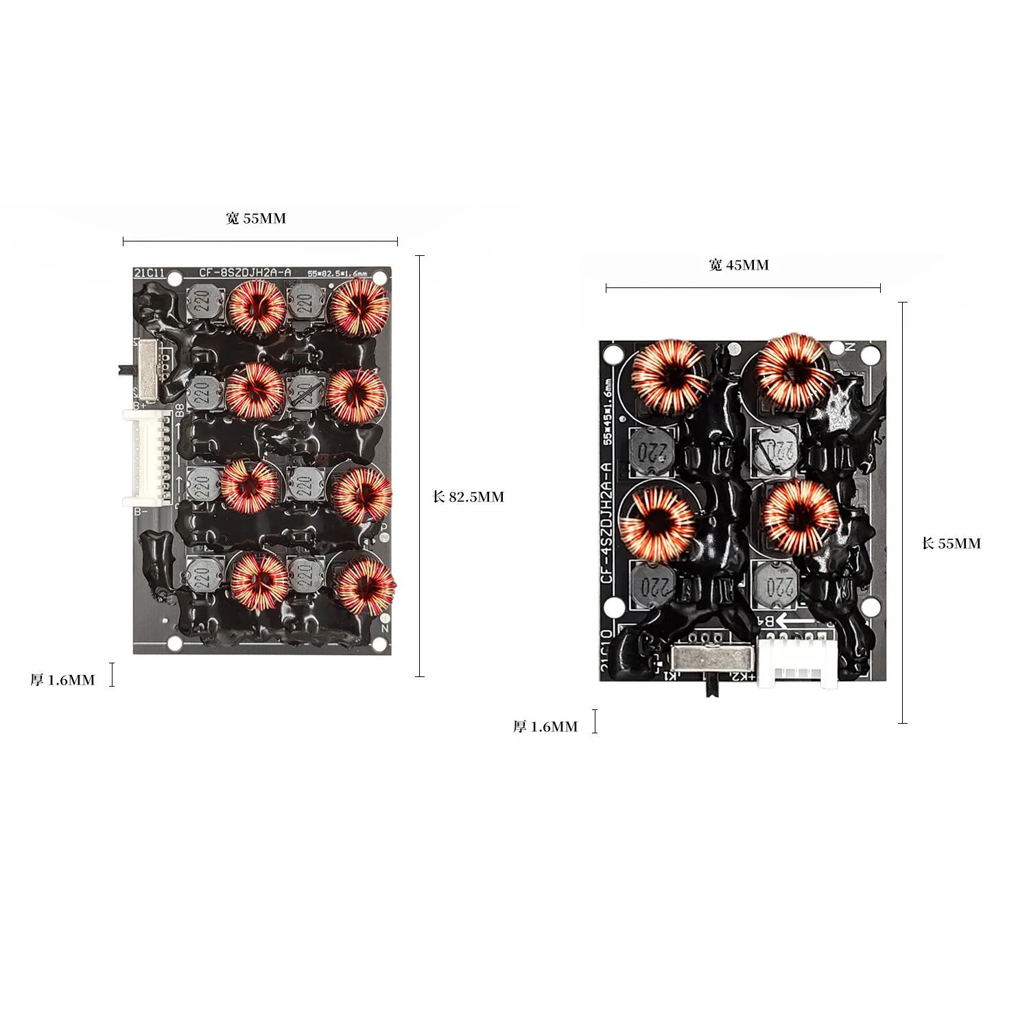 Modulo di bilanciamento della scheda di trasferimento di energia della batteria al litio Lipo agli ioni di litio Lifepo4 8S 12V 24V 2A BMS