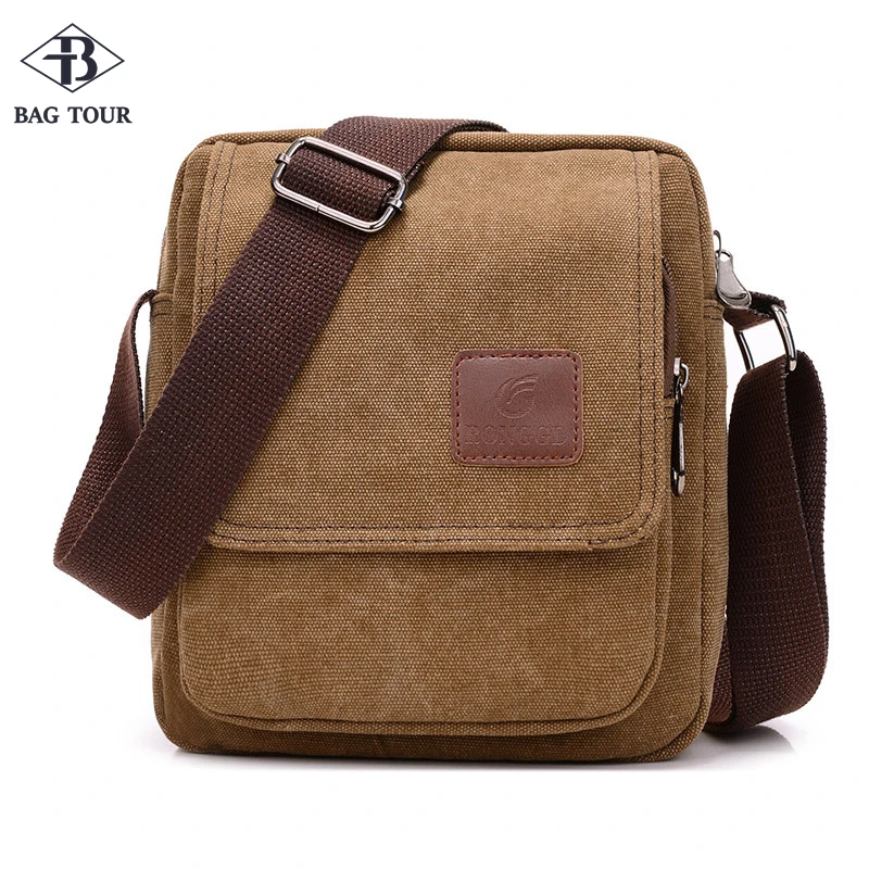 Light Shoulder Bags Vintage old coffee Color Messenger Strong Fabric Bags cheap stylish Crossbody Bags multifunction Brief