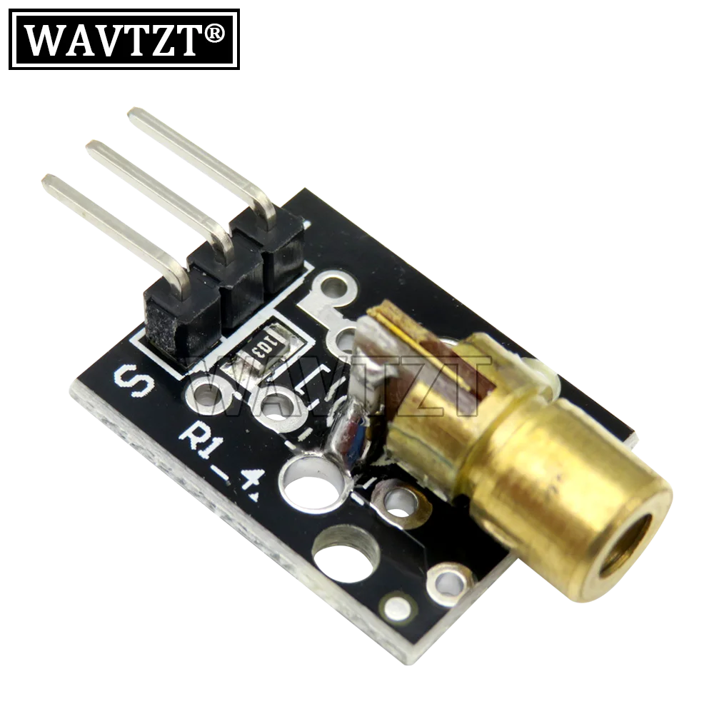 WAVTZT KY-008 3pin 650nm Red Laser Transmitter Dot Diode Copper Head Module for Arduino AVR PIC DIY
