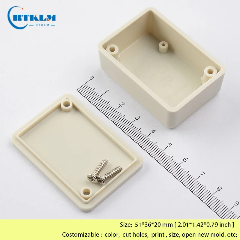 DIY electric controller box Small junction box ABS plastic enclosure distribution box DIY project box 51*36*20mm