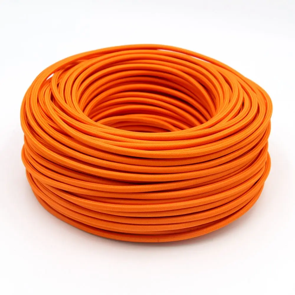250V 3 Wire Fabric Textile Braided Electrical Wire Cable Colorful Flex Power Cord For Vintage Pendant Light