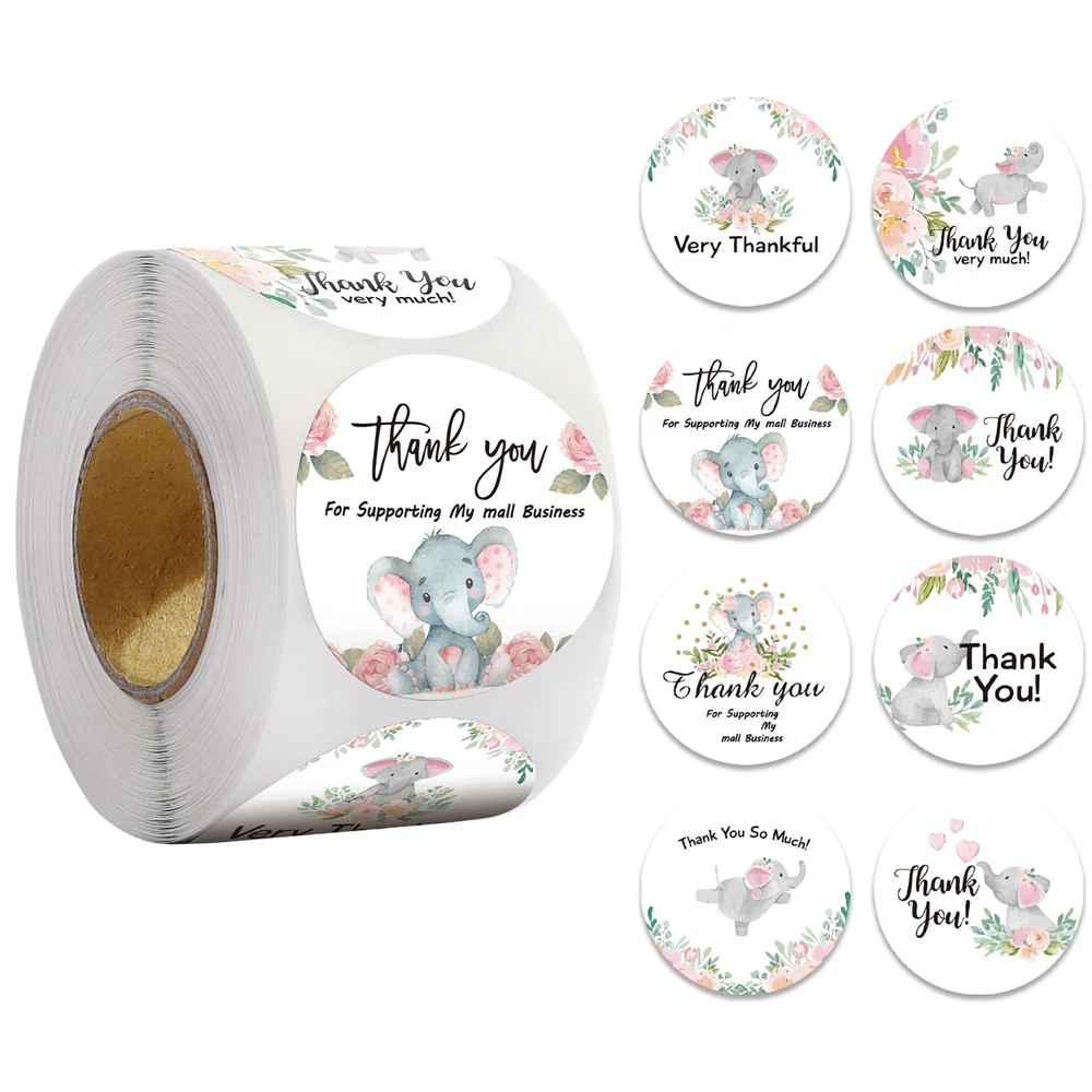 100-500pcs Thank You For Supporting My Small Business Stickers Seal Labels Stickers For Jewelry Box Envelope Supplie