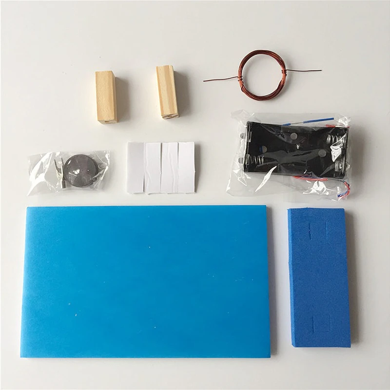 Motor eléctrico de CC para estudiantes, herramienta de producción física, equipo de experimentos de ciencia, Material azul de Control fácil, juguete