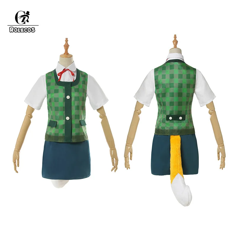 Animal Crossing Isabelle Cosplay Kostüm Spiel Animal Crossing New Horizons Kostüm Frauen Uniform Outfit Schwanz Headwear