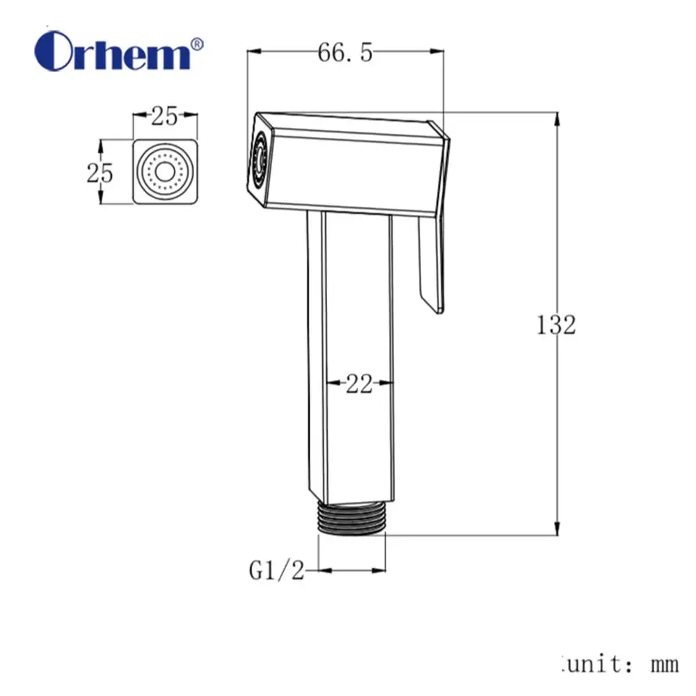 304 Stainless Steel Brushed Nickel Bidet Handheld Shower Faucet Spray Gun Kit with ABS Holder Hose for Toilet