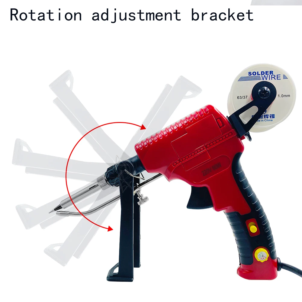 Imagem -06 - Mão-realizada Pistola de Ferro de Solda Elétrica Aquecimento Interno Ferro de Solda Enviar Automaticamente Arma de Lata de Solda Ferramenta de Reparo