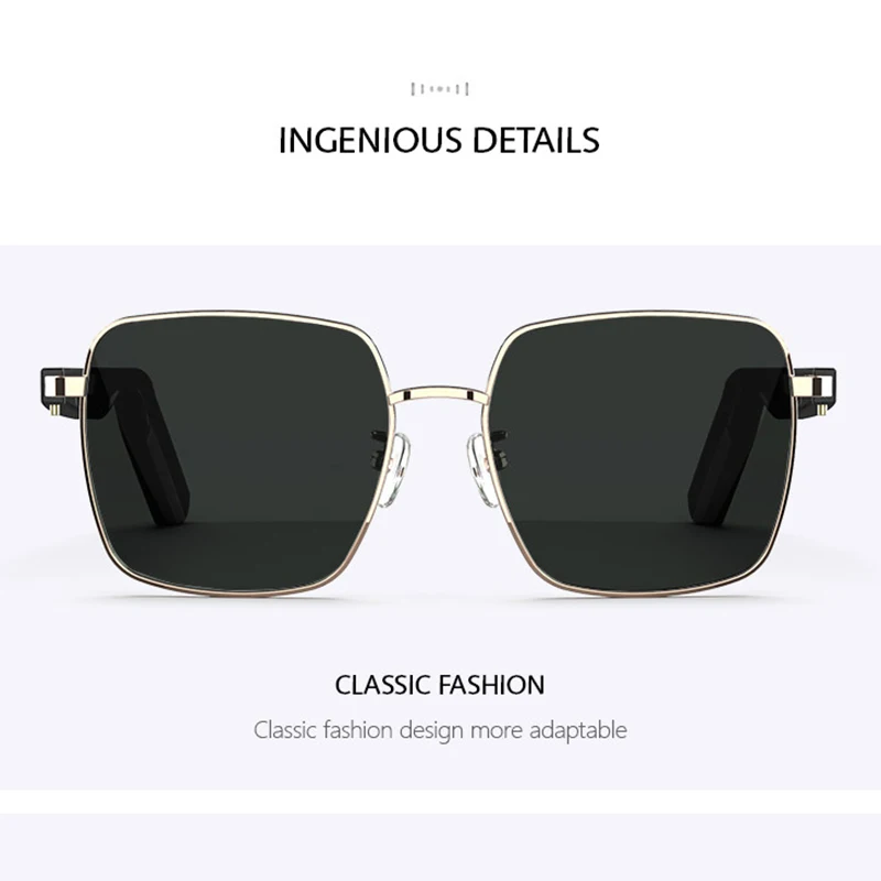 Bluetooth5.0 الاستقطاب اللاسلكية سماعة موسيقى نظارات شمسية رياضية رائجة البيع مكالمة ذكية نظارات نظارات الصوت الذكية للجنسين